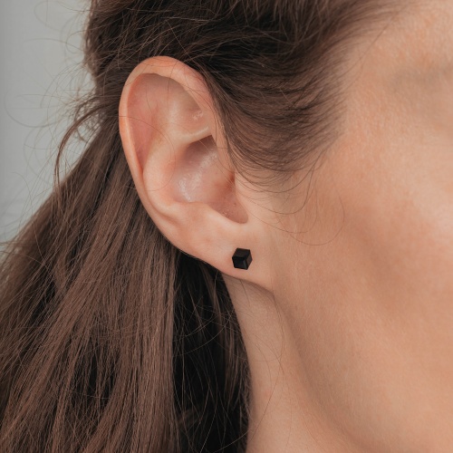 Пусеты Fiore Luna  Black, SWE2127/1 BL G фото 4